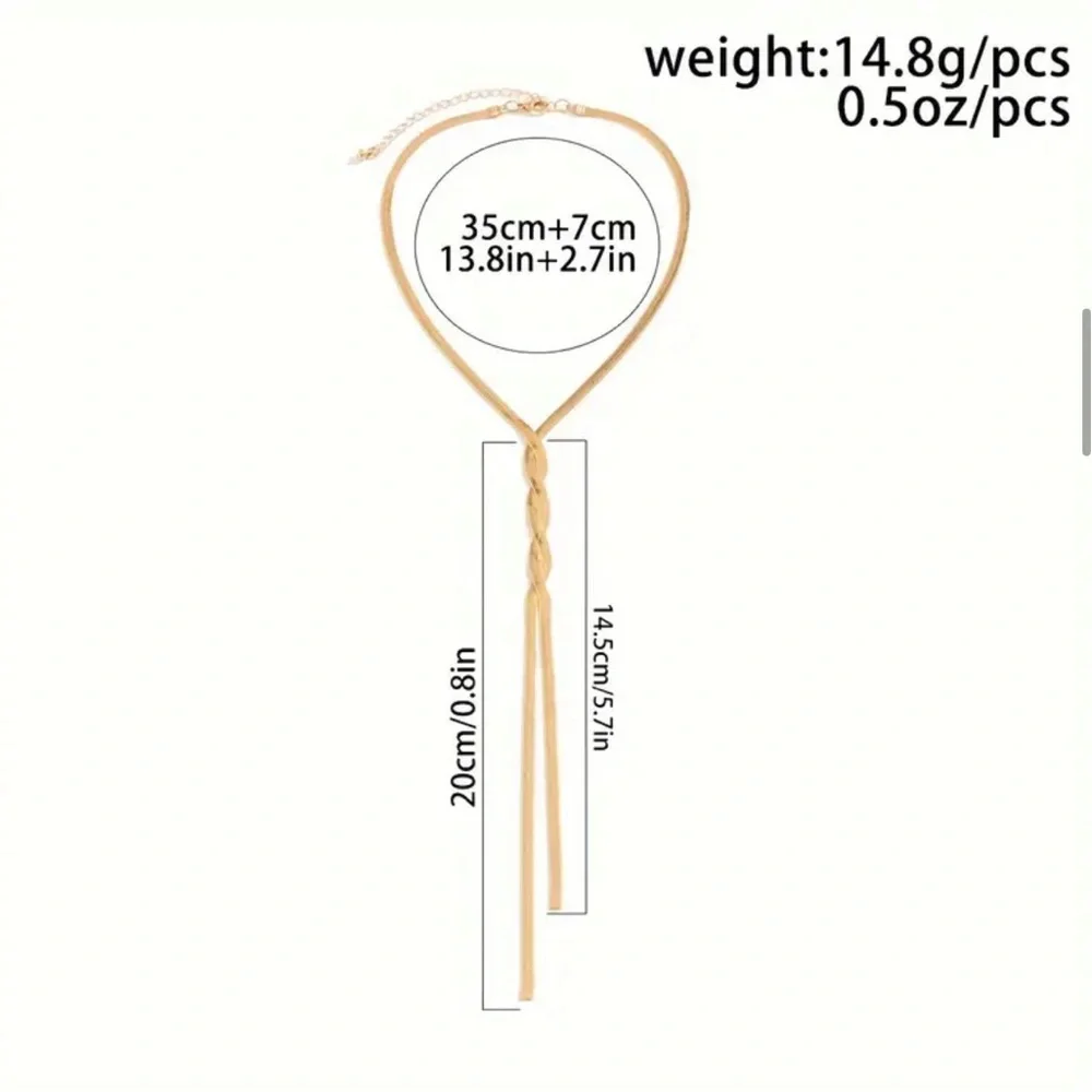 SOLD Sexy Gold Tassle Necklace - Picture 4 of 4